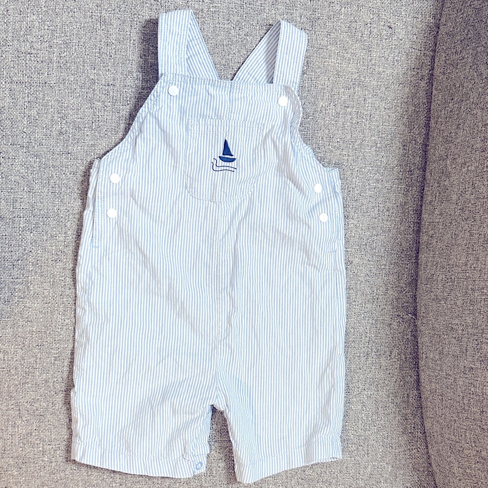 Striped Blue Overalls for Kids